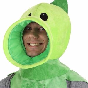 Like new Plants vs Zombies Peashooter Plush Hat Hood